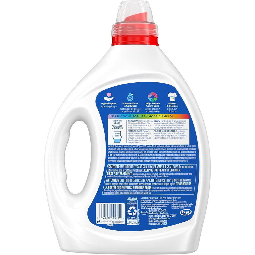 Buy now Persil Free & Sensitive Liquid Laundry Detergent, Unscented and Hypoallergenic for Sensitive Skin, Ultra Concentrated, 82.5 fl oz, 110 Loads at indiglob india
