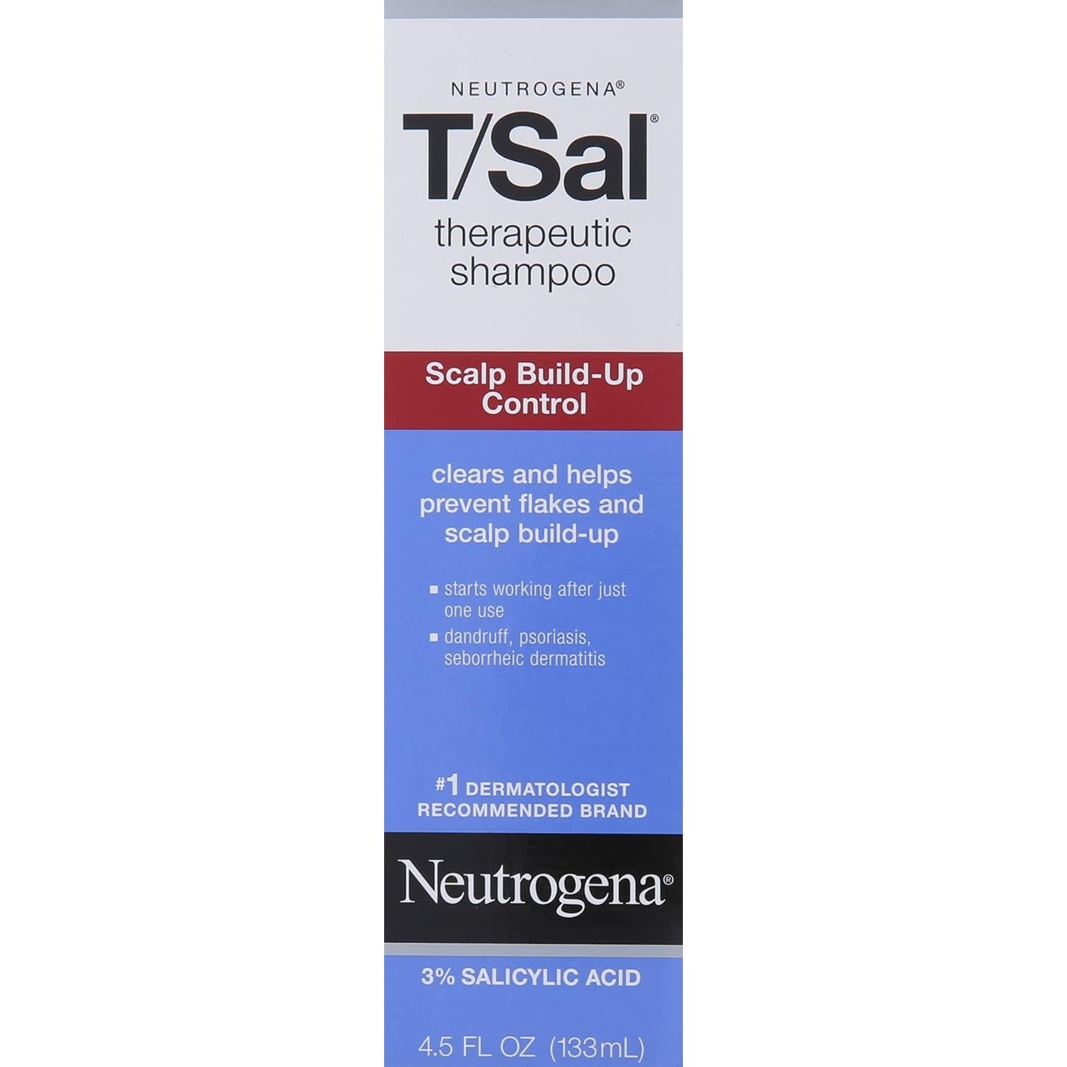Buy now Neutrogena T/Sal Therapeutic Shampoo, Scalp Build-Up Control 4.5 oz, 130 fl oz at indiglob india