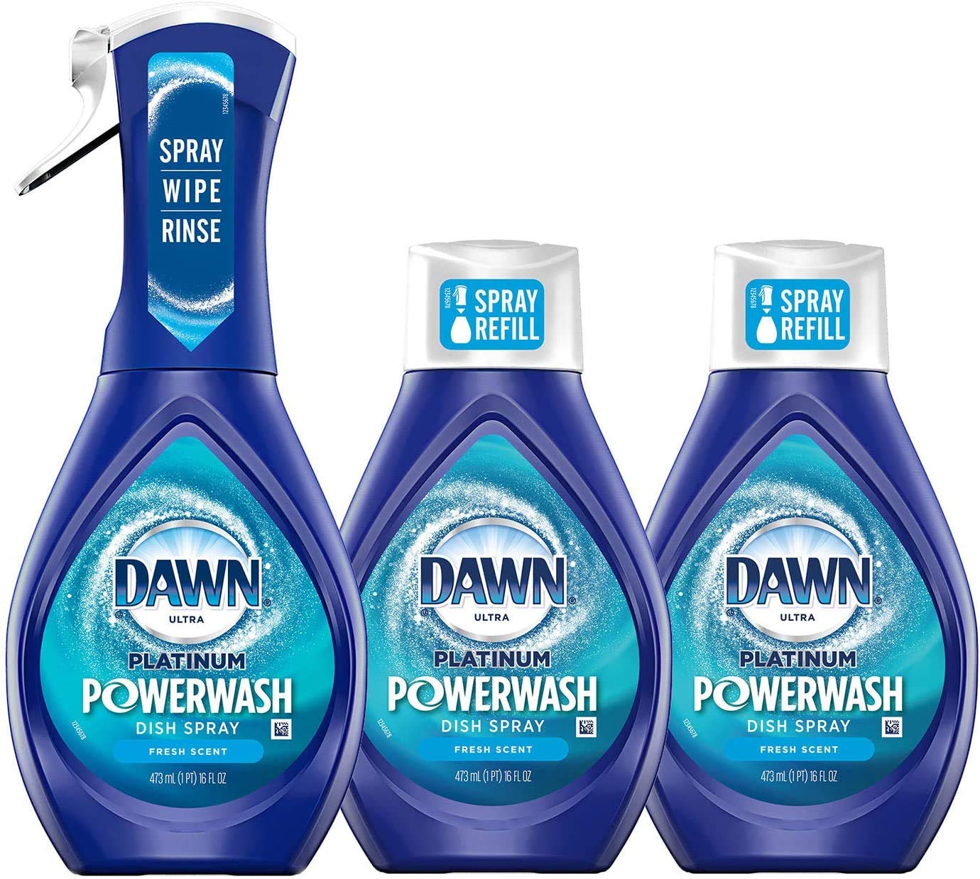 Buy now Dawn Powerwash Spray, Dish Soap, Dishwashing Liquid, Cleaning Supplies, Fresh, 1 Starter Kit + 1 Refill, 32 Fl Oz Fresh 16 Fl Oz (Pack of 3) at indiglob india