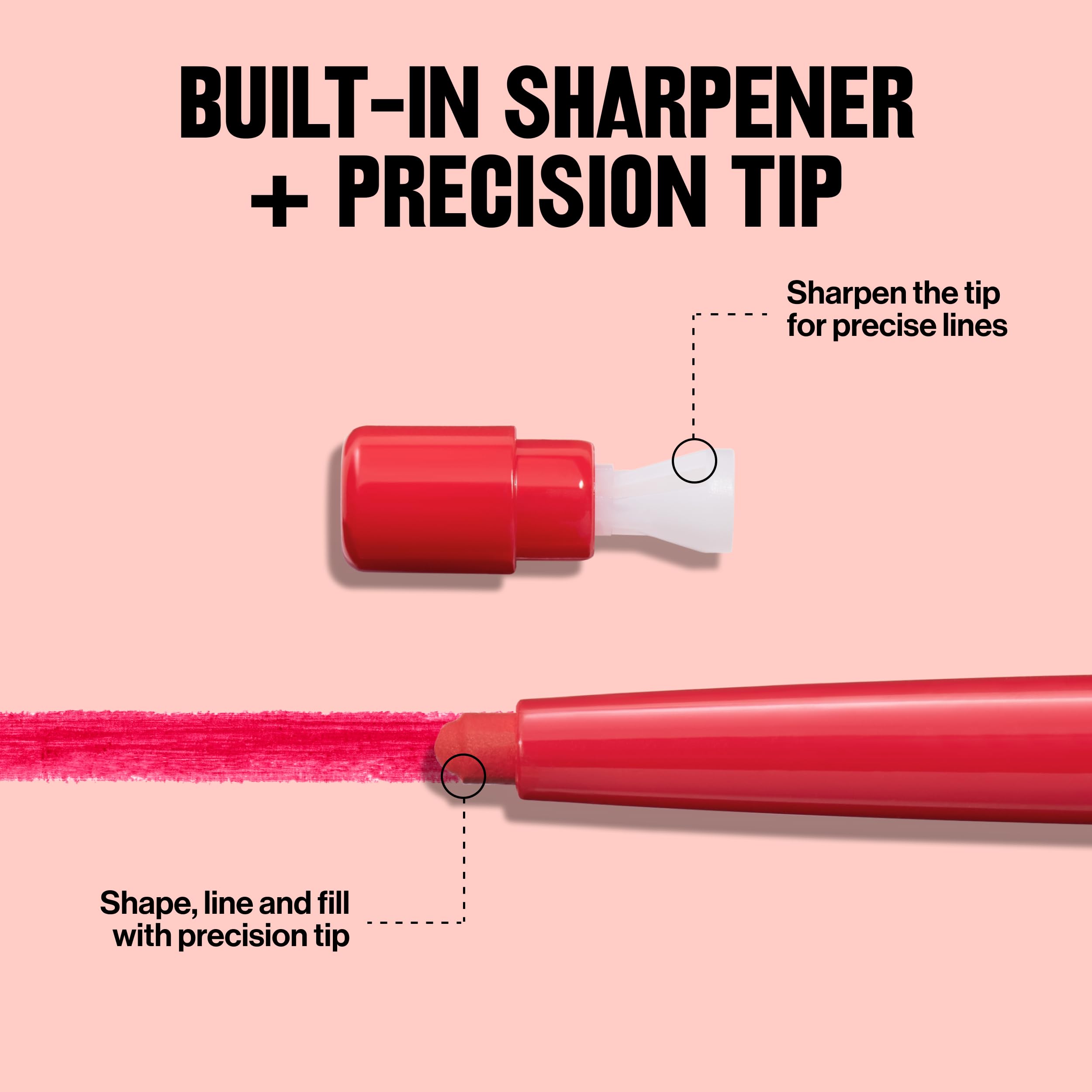 Buy now Revlon Colorstay Lip Liner Makeup with Built-In Sharpener, Longwear Rich Colors, Smooth Application, 675 Red, 0.01 oz at indiglob india