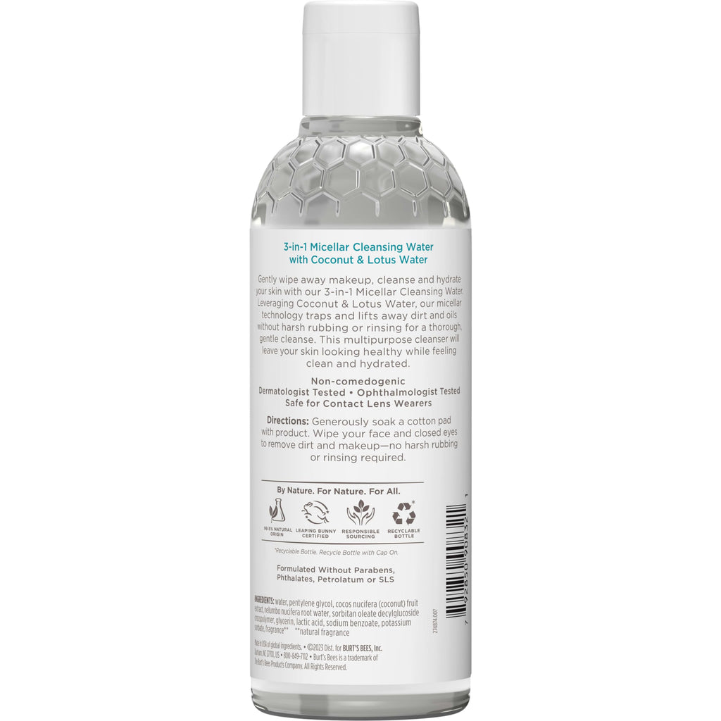 Buy now Burt's Bees Micellar Cleansing Water with Coconut & Lotus Extract, 8 Oz (Package May Vary) at indiglob india
