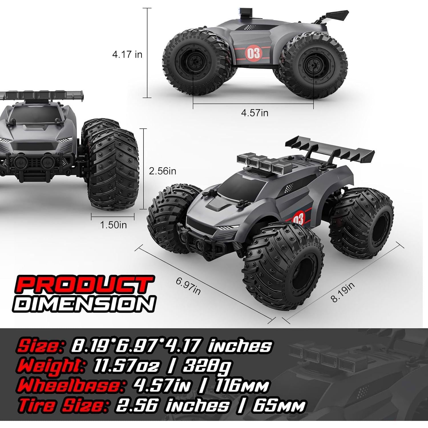 Buy now Remote Control Car - 20km/h 1:18 High Speed RC Cars Offroad with RBC &Headlights &Headlamps, 2.4GHz Toy Car Gift for 3 4 5 6 7 8 9 10-12 Year Old Boys Girls Kids at indiglob india