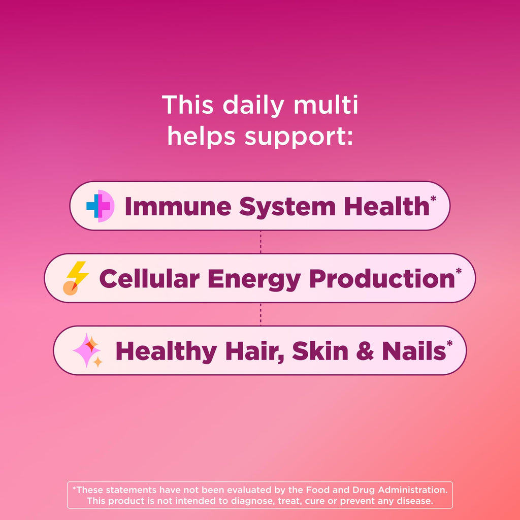 OLLY Women's Multivitamin, Supports Overall Wellness,* Biotin - 130 Count