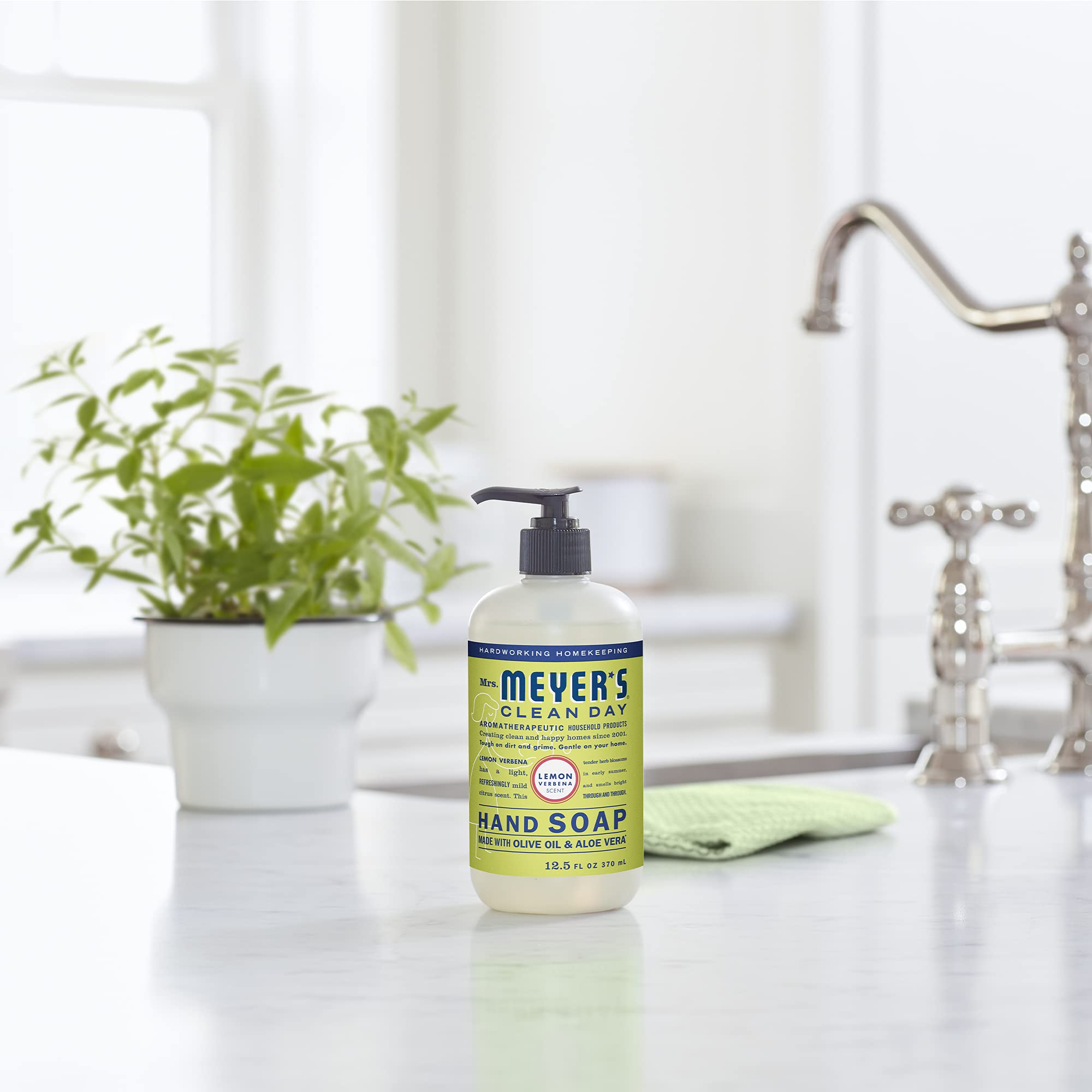Buy now MRS. MEYER'S CLEAN DAY Liquid Hand Soap, Cruelty-Free Hand Wash Made with Essential Oils, Lemon Verbena Scent, 12.5 Oz (Pack of 3) at indiglob india