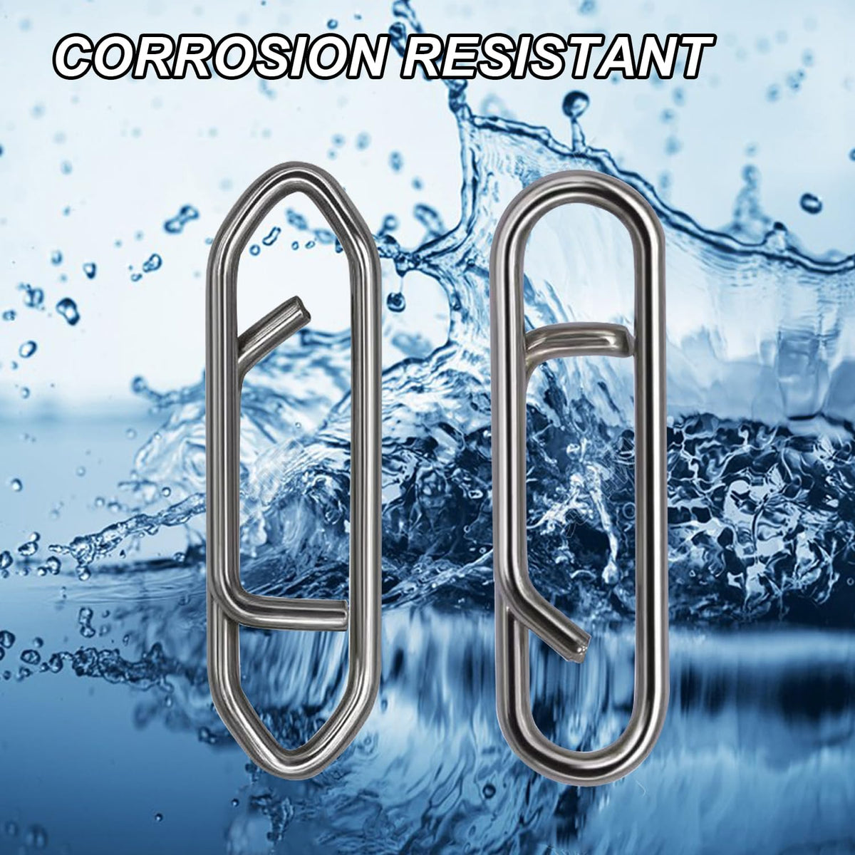 Fishing Power Clips, 200pcs Fishing Speed Clips for Fishing Lure Quick Change, High Strength Stainless Steel Clips Snap Freshwater Saltwater Crankbait Popper Lure Connector Tackle