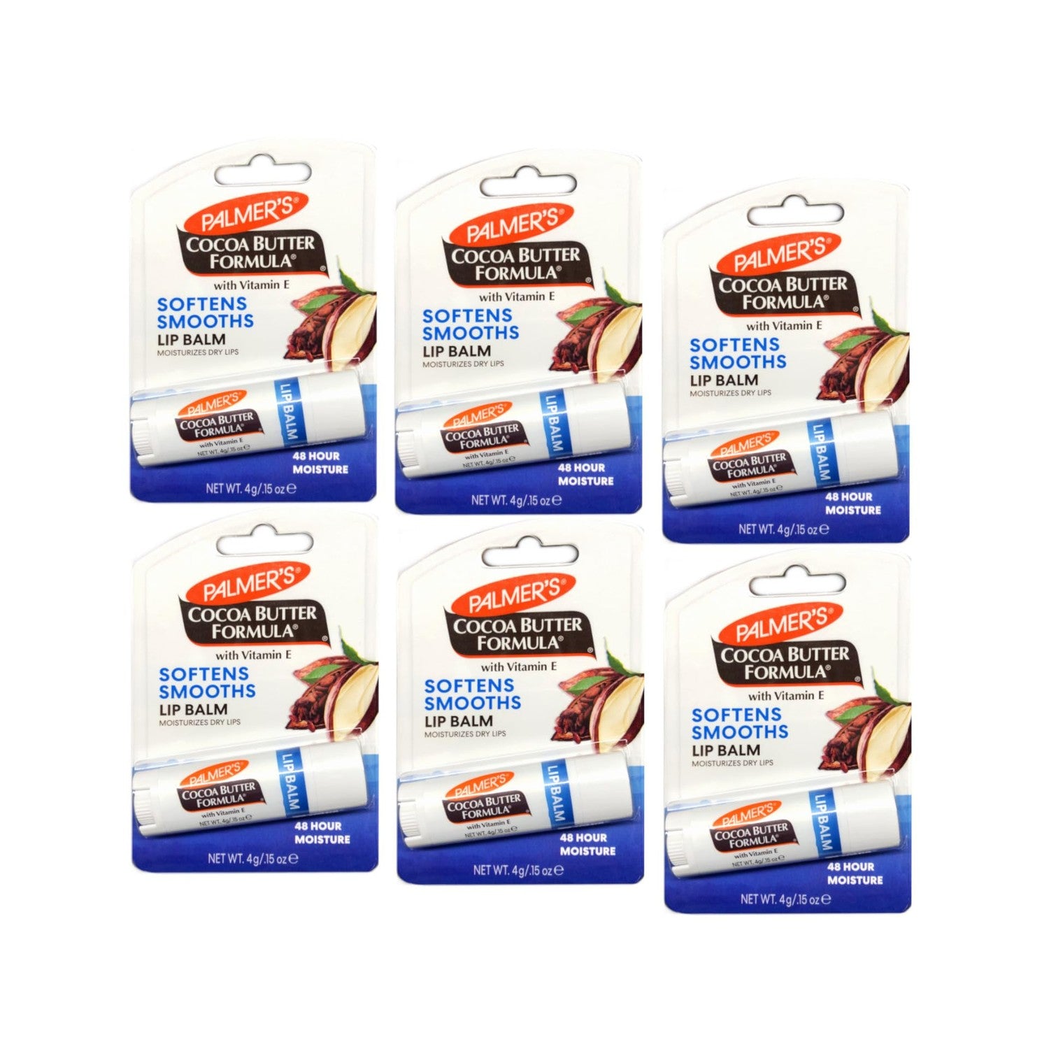 Buy now Palmer's Cocoa Butter Formula Moisturizing Lip Balm 0.15 oz (Pack of 6) at indiglob india