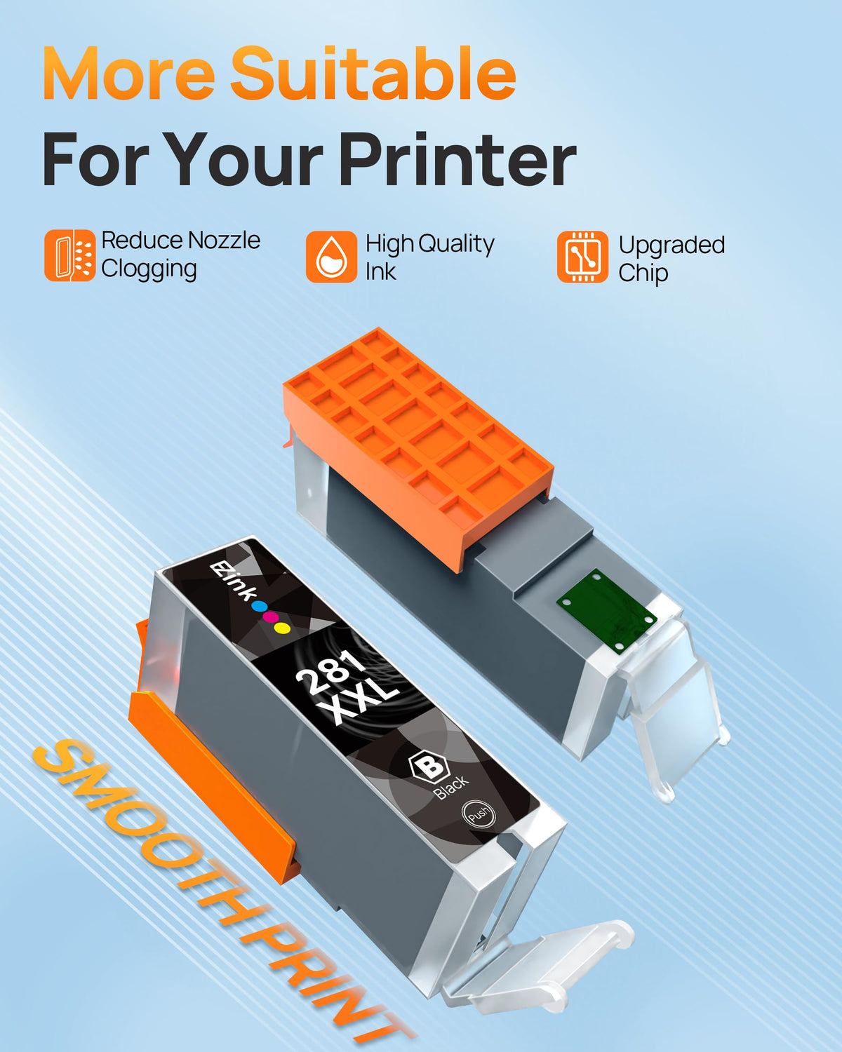 E-Z Ink 10 Pack 280 281 XXL Ink Cartridges for Canon 280 281 Ink Cartridges