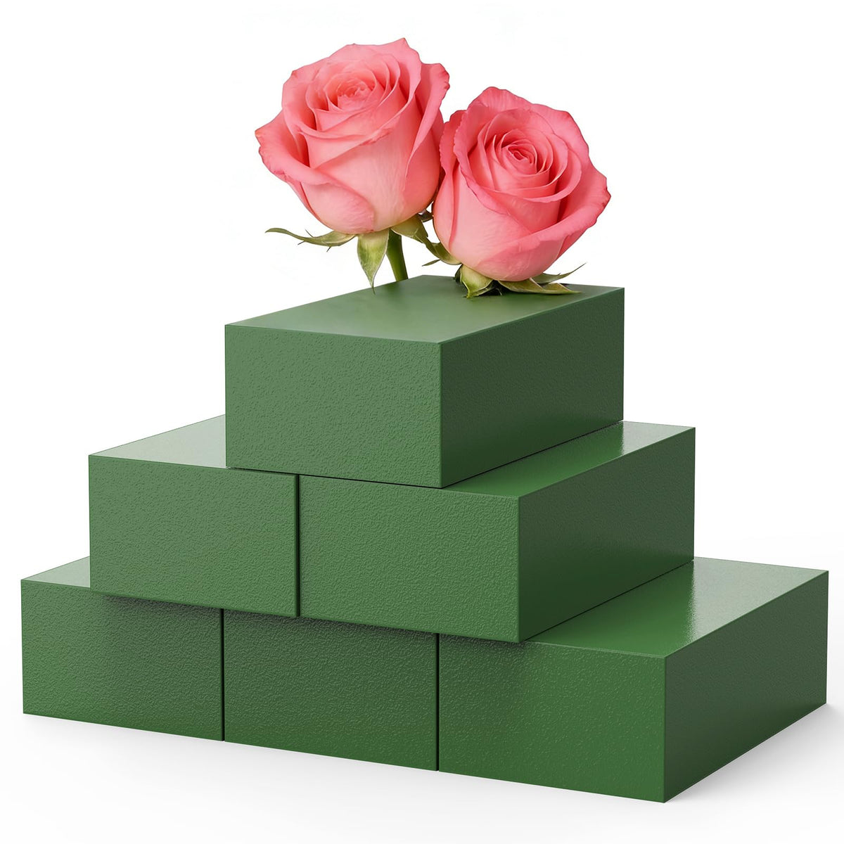 6-Pack Floral Foam Blocks, Green Planter Styrofoam for Artificial Flowers