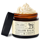 Beef Tallow for Skin - 100% Grass Fed Whipped Tallow and Honey Balm - Unscented, Non-Greasy Daily Face Moisturizer & Body Butter for Dry Sensitive Skin (5oz)