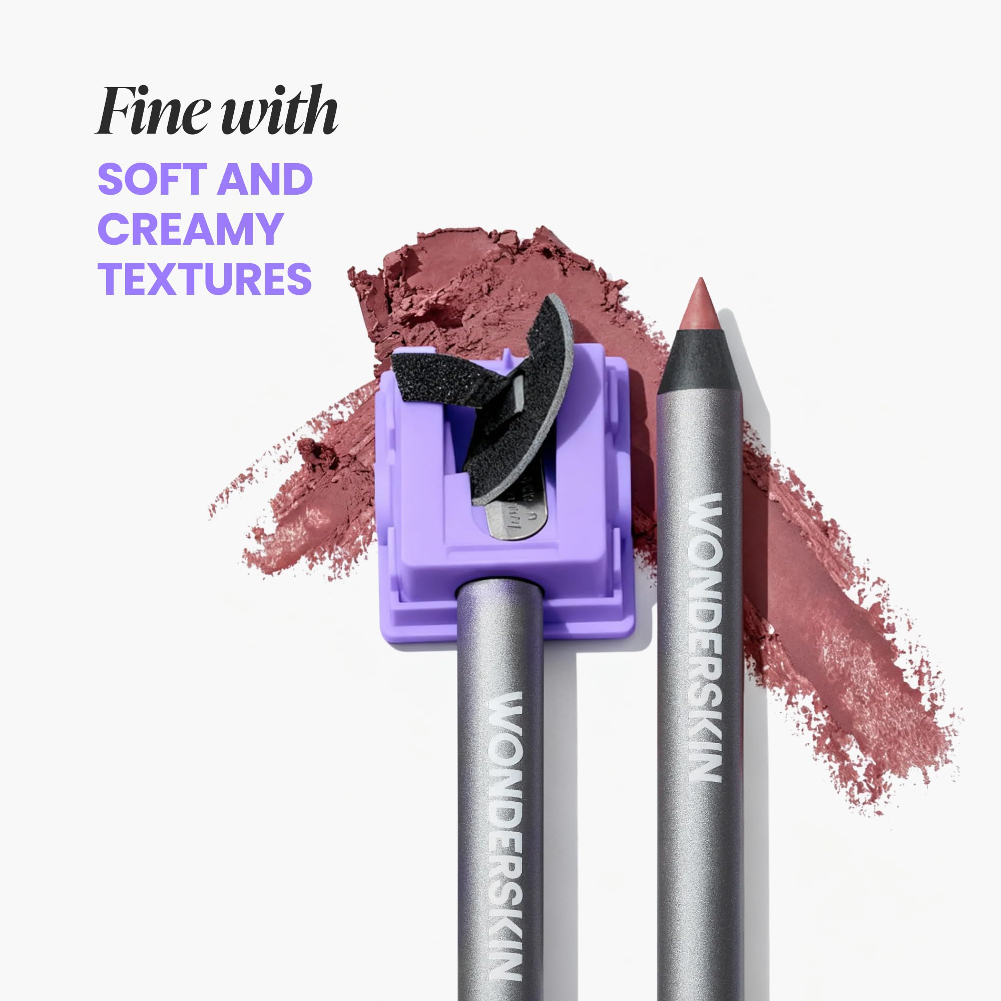Wonderskin Makeup Pencil Sharpener - Eyeliner & Lip Liner Pencil Sharpener | Creates a precise point for eyeliner and lip liner pencils with clean, smooth sharpening.