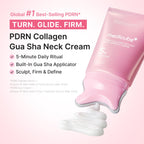 medicube PDRN Collagen Gua Sha Neck Wrinkle Cream - Firming, Contour Care | Built-In Gua Sha Massager with Volufiline 5% - For the Look of Fine Lines, Jawline, Neck, Décolleté, Korean Skincare, 3.17 oz