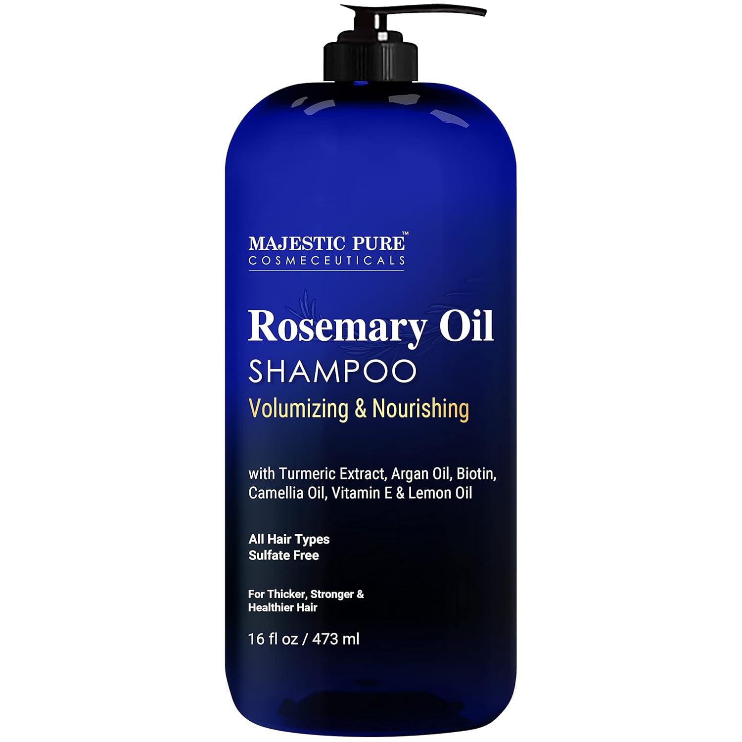 Buy now Majestic Pure Rosemary Oil Shampoo for Hair Growth - Volumizing & Nourishing Shampoo - with Vitamin E & Argan Oil - Sulfate Free, for Men & Women - 16 fl oz at indiglob india