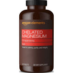 Amazon Elements - Chelated Magnesium, 240 Tablets, 270 mg per Serving, as Magnesium Glycinate Chelate, Vegan (Pack of 2)
