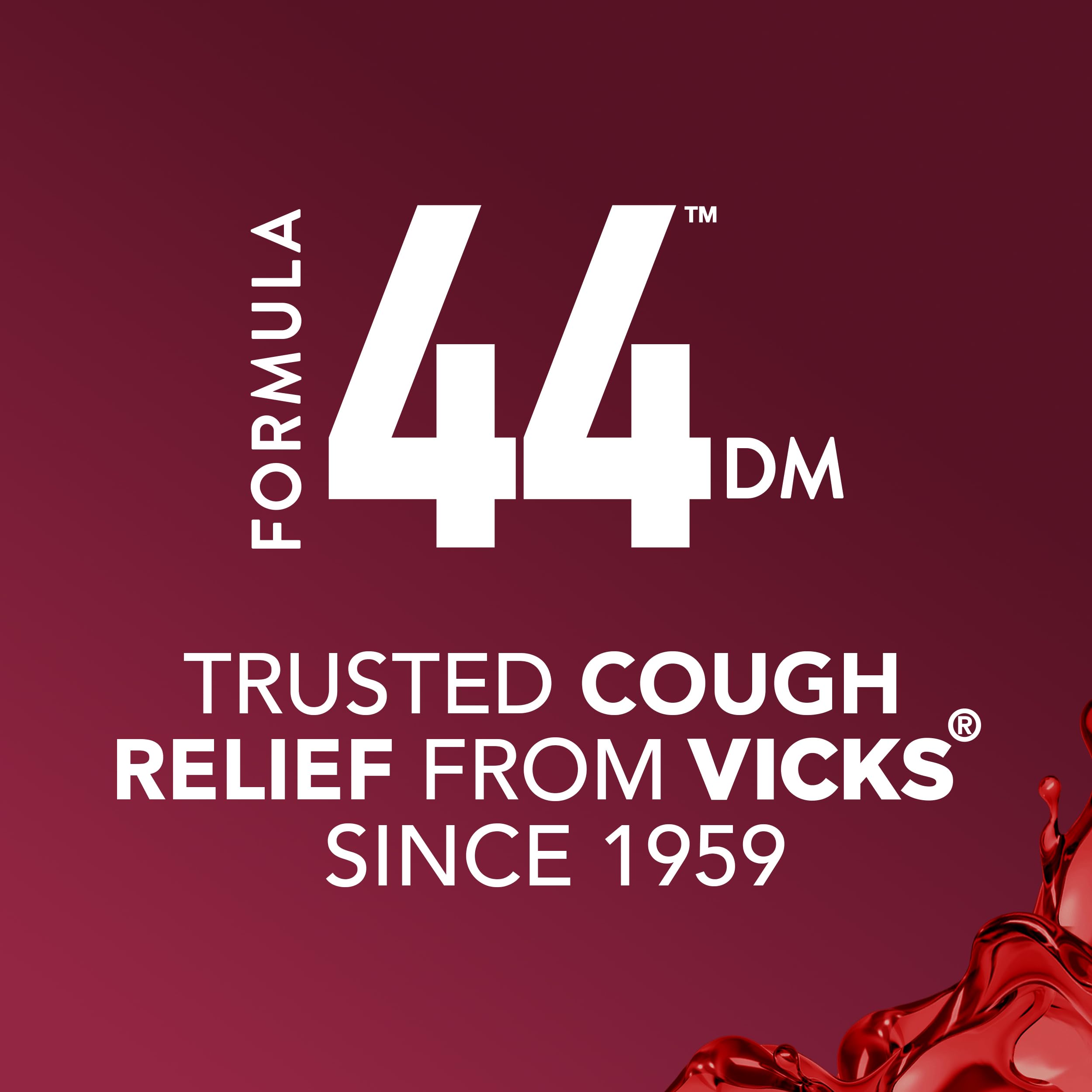 Buy now Vicks Formula 44 DM Cough & Congestion Liquid, Over-The-Counter Medicine, Day or Night, Cough Syrup, Powerful Cough and Congestion Relief, Cough Suppressant and Expectorant, Berry Flavor, 2x12 FL OZ at indiglob india