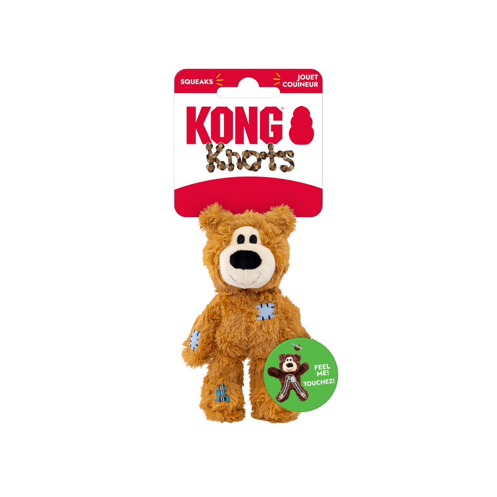 KONG Wild Knots Bear, Knotted Rope Plush Toy, for X-Small Dogs