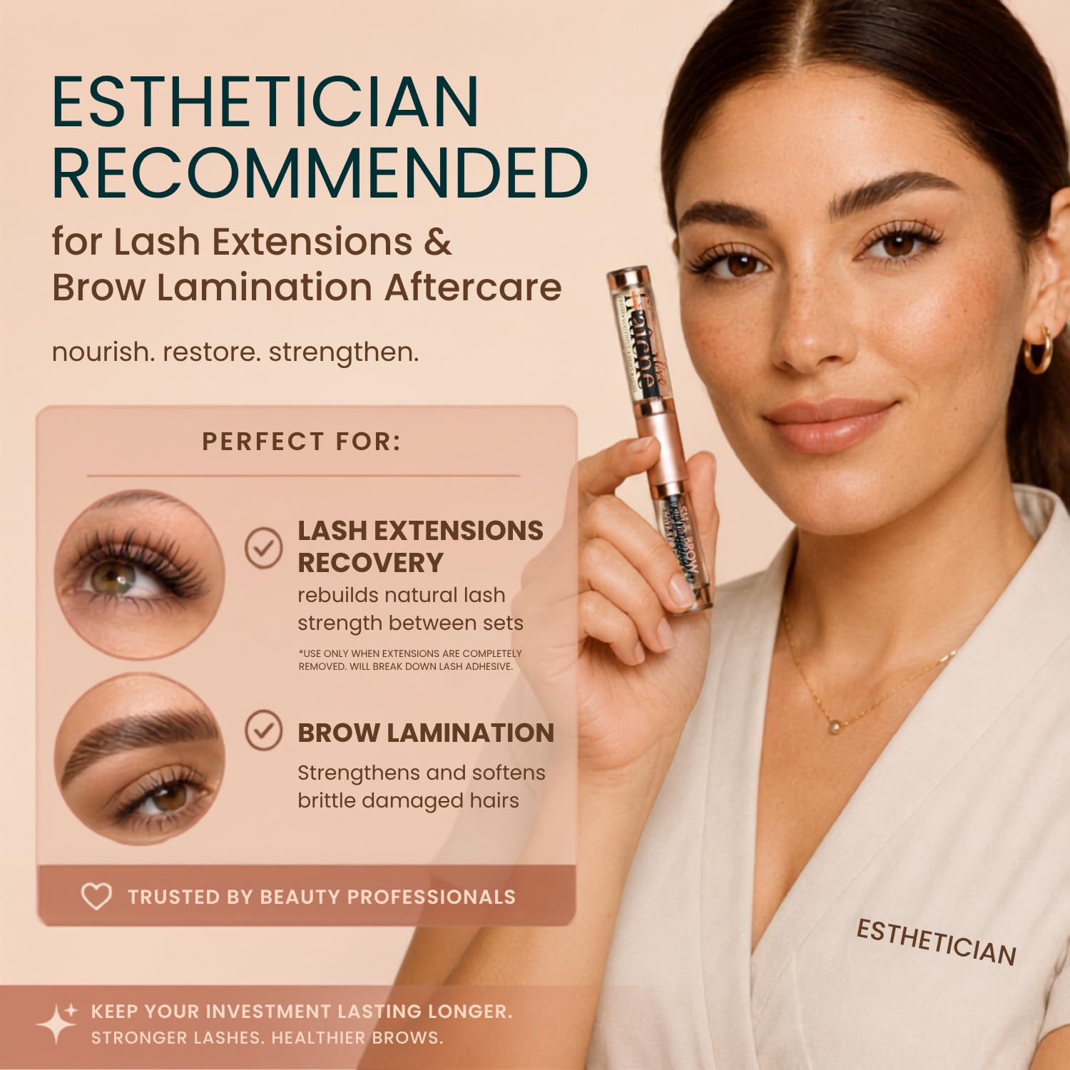 Organic Castor Oil Eyelash Growth Serum, Eyebrow Lash Serum for Hair Growth | 2oz Glass Bottle + Ready-to-Use Filled Dual Ended Tube. 100% Pure Cold Pressed Hexane-Free. For Hair & Skin. Made in USA.