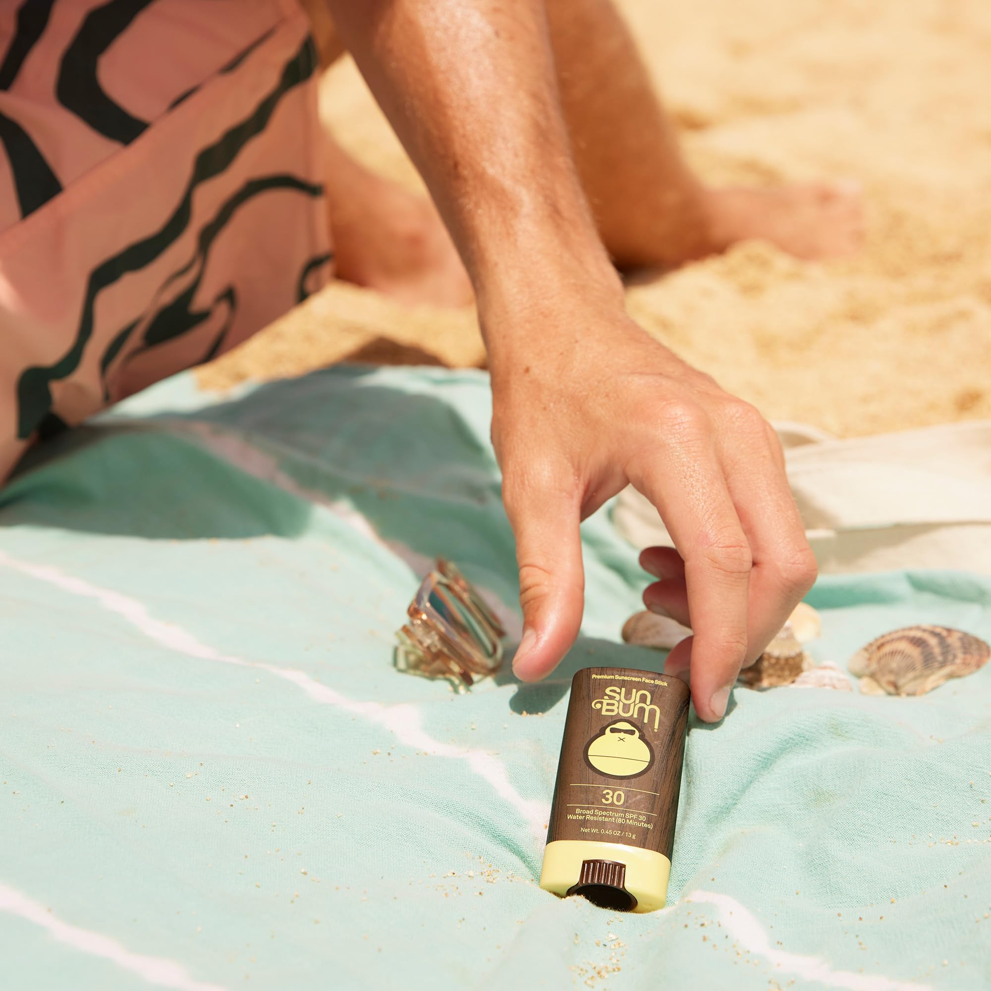 Buy now Sun Bum Original SPF 30 Face Stick Sunscreen - Water-Resistant Broad Spectrum Facial Sunscreen with Vitamin E - Hawaii 104 Act Compliant (Without Octinoxate & Oxybenzone) - Travel Friendly - 0.45 oz at indiglob india