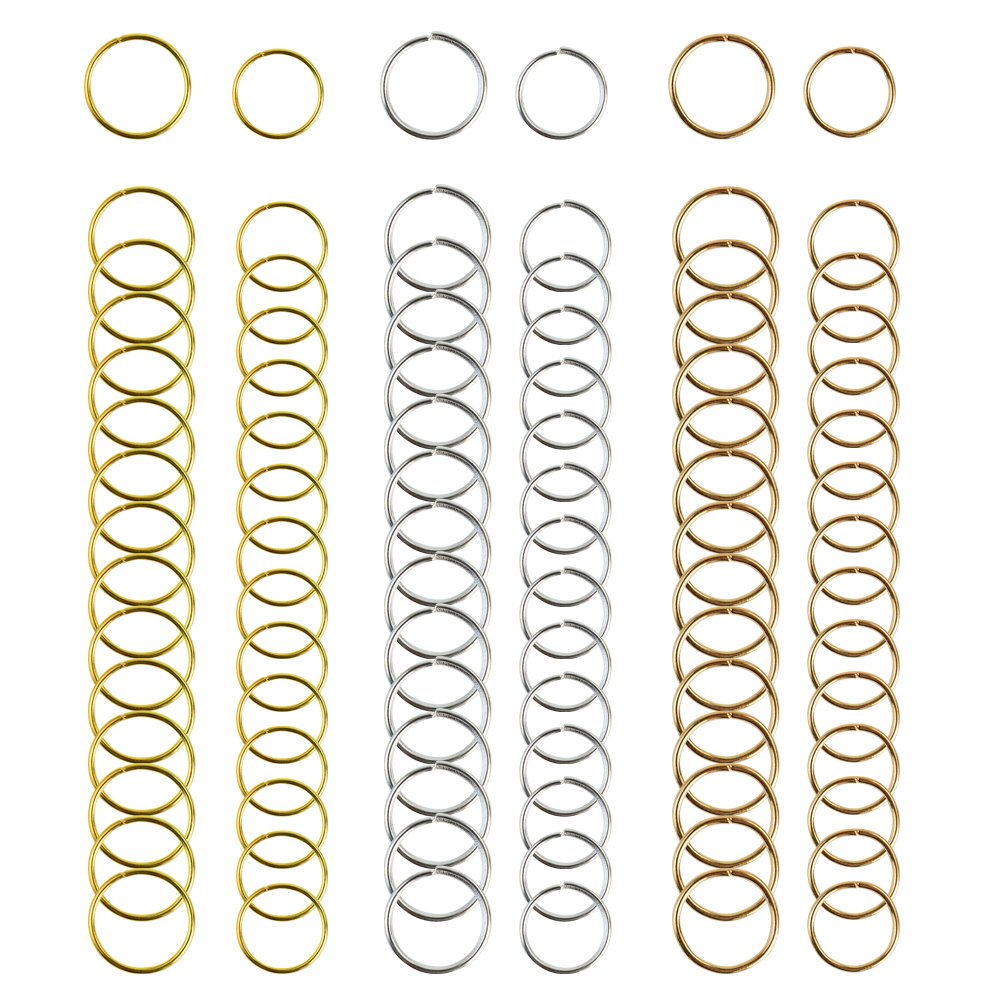 Buy now Nydotd 180 Pieces Hair Rings, Braid Rings, Loop Clips, and Hoops - 3 Colors, 2 Sizes, Women's Fashion Hip-Hop DIY Hair Clip Accessories for Dreadlocks at indiglob india