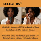 Black People Sunscreen SPF 30 Infused with Natural Ingredients and Formulated for Women of Color,No Synthetic Fragrance and Cruelty Free,Moisturizing Sun Protection,SPF 30-3.01 FL OZ/90ML