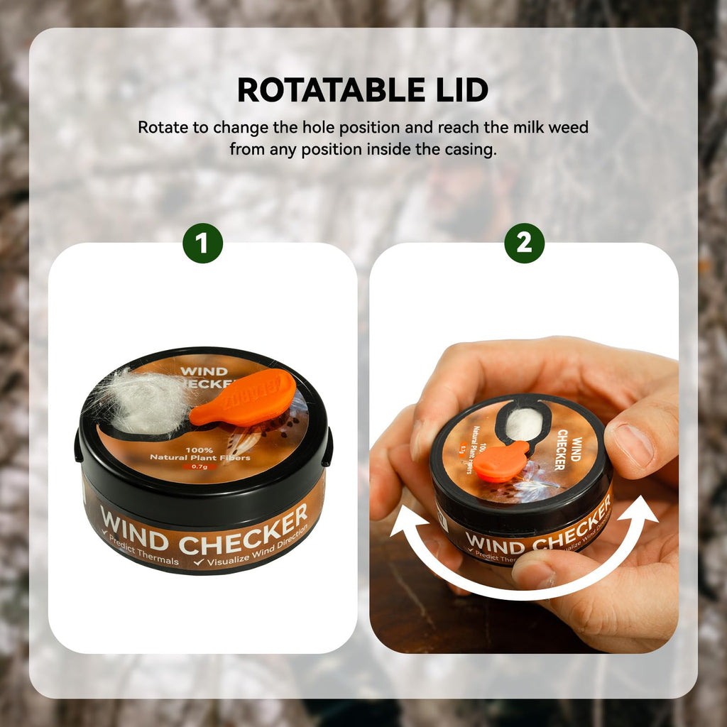 GearOZ Wind Direction Indicator Checkers Powder-Free Natural Fiber