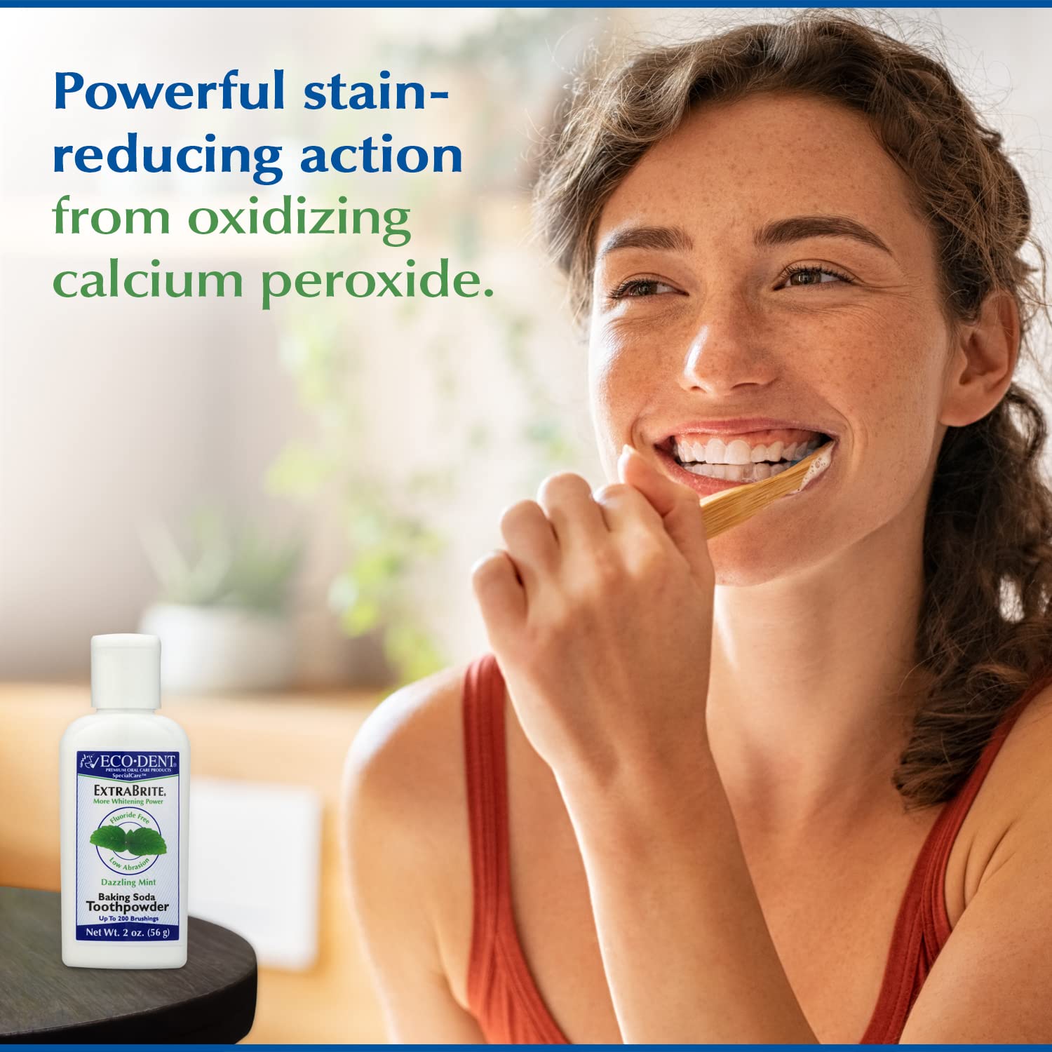 Buy now Eco-Dent ExtraBrite Baking Soda Tooth Powder, Mint â€“ SLS & Fluoride-Free Toothpaste Powder with Oxidizing Calcium Peroxide, Whitening Toothpaste Alternative + DailyRinse Single-Use Pack at indiglob india