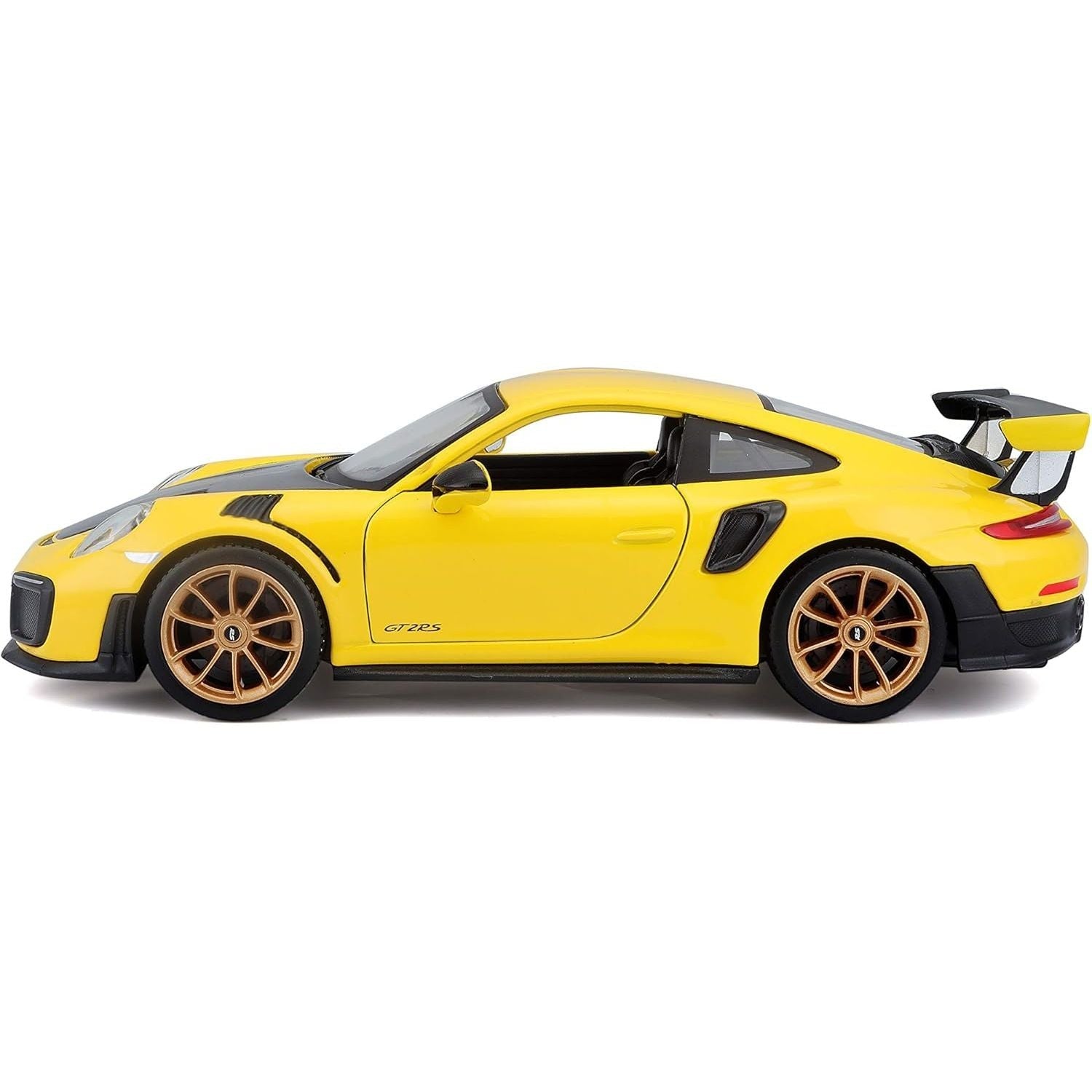 Buy now Maisto Porsche 911 GT2 RS Yellow with Carbon Hood and Gold Wheels Special Edition 1/24 Diecast Model Car at indiglob india