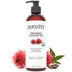 PURA D'OR ORGANIC Fractionated Coconut Oil MCT Skin Hair Massage, 16oz