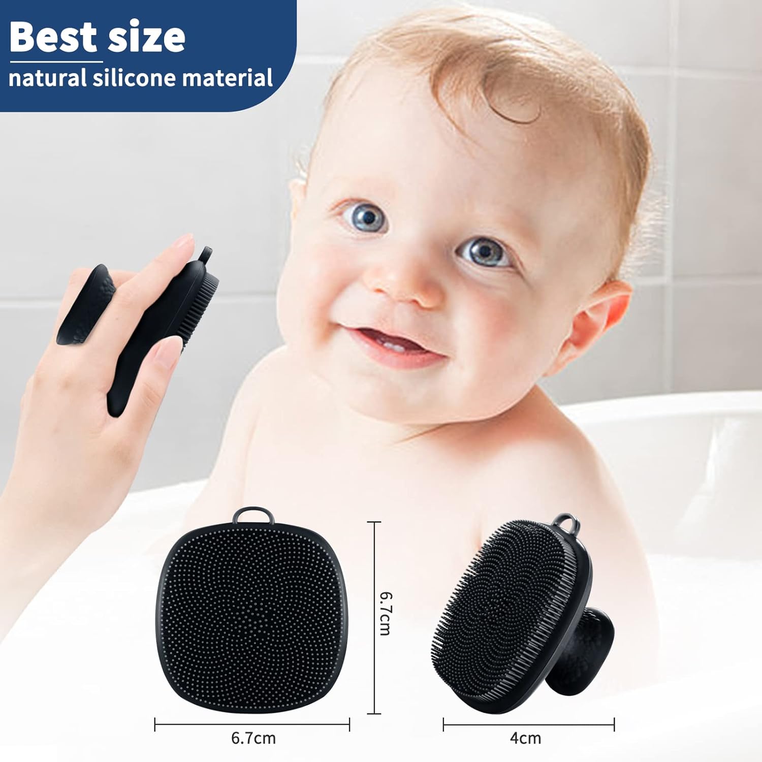 Buy now VWMYQ Face Scrubber, Silicone Face Scrubber for Men Facial Cleansing Brush Silicone Face Wash Brush Manual Waterproof Cleansing Skin Care Face Brushes for Exfoliating- Black at indiglob india
