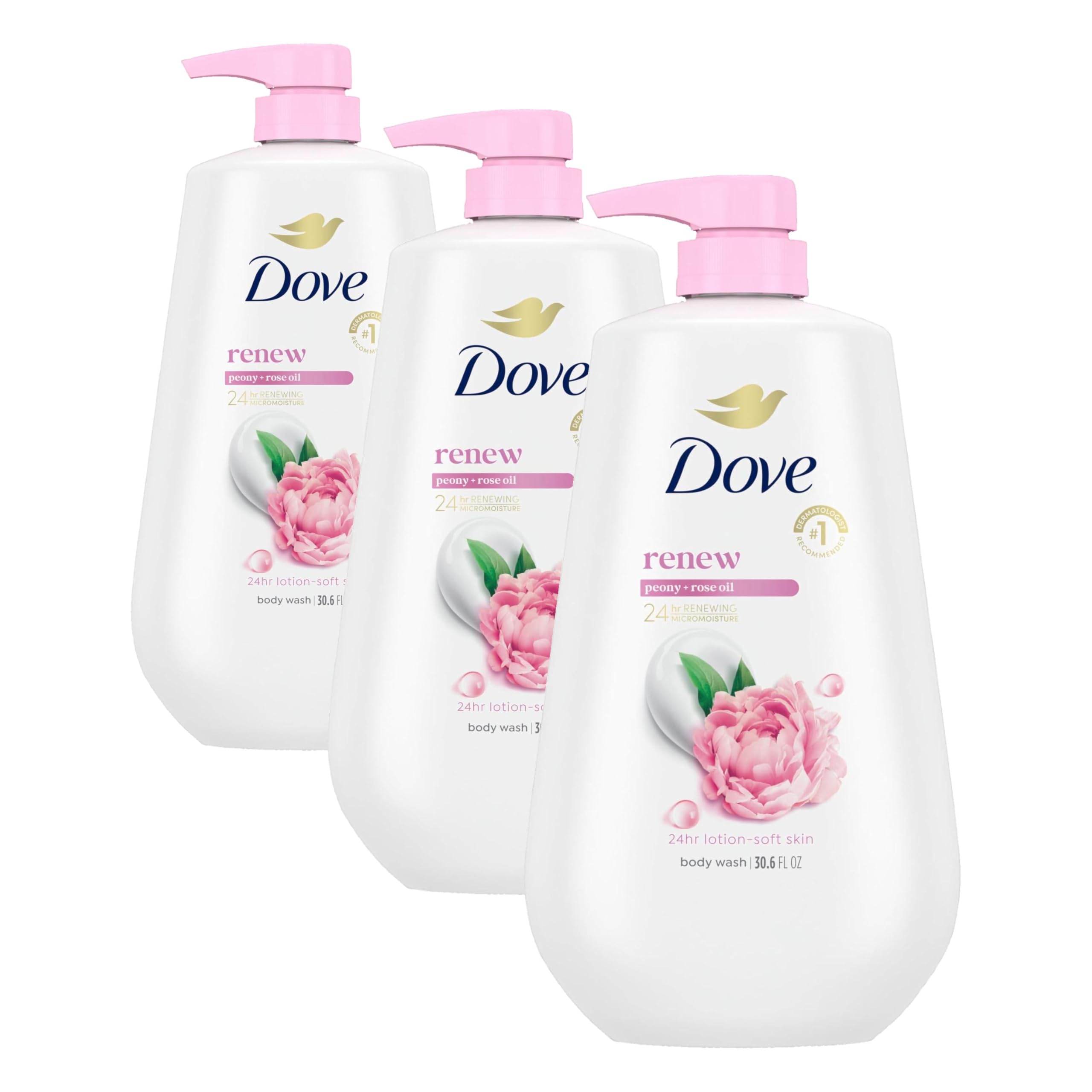 Dove Body Wash Cherry & Chia Milk 30.6 oz Pump, Sulfate Free | Dove Cherry & Chia Milk Body Wash hydrates skin with juicy cherry scent and MicroMoisture technology.