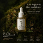 HADEA Cyperus Rotundus Oil to Reduce Hair Growth 100% Organic High-Potency Steam Distilled Cyprus Nutgrass Cypress Inhibitor | Cypress Rotundus Oil For Pcos, Hirsutism, Any Unwanted Hair 30ml