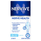 Nervive Nerve Health, Alpha Lipoic Acid, Fortify Nerve Health, Healthy Nerve Function, Healthy Blood Circulation, Supplement, Tablet, 30 Tablets