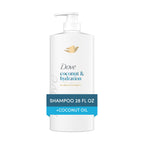 Dove Shampoo Coconut & Hydration for Dry Hair with Bio-Protein Care Technology and Coconut Oil 28 Fl Oz (Pack of 4)