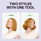 Wavytalk Cool Curl Pencil 0.65" Airflow Curling Iron for Short Hair & Pixie | 360° Cool Airflow Reduces Damage, Anti-scald, Precise Root Styling Control, 2-in-1 Small Flat Iron & Curler, Pink