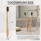 Bamboo Toothbrushes Wooden 12pack Natural Organic Charcoal Brush