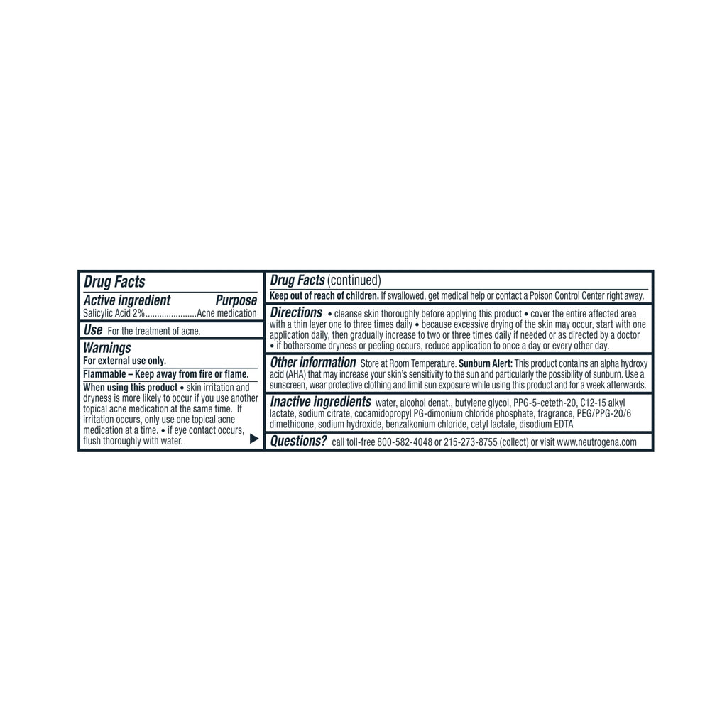 Neutrogena Rapid Clear Acne Treatment Pads, Salicylic Acid, 60 Count