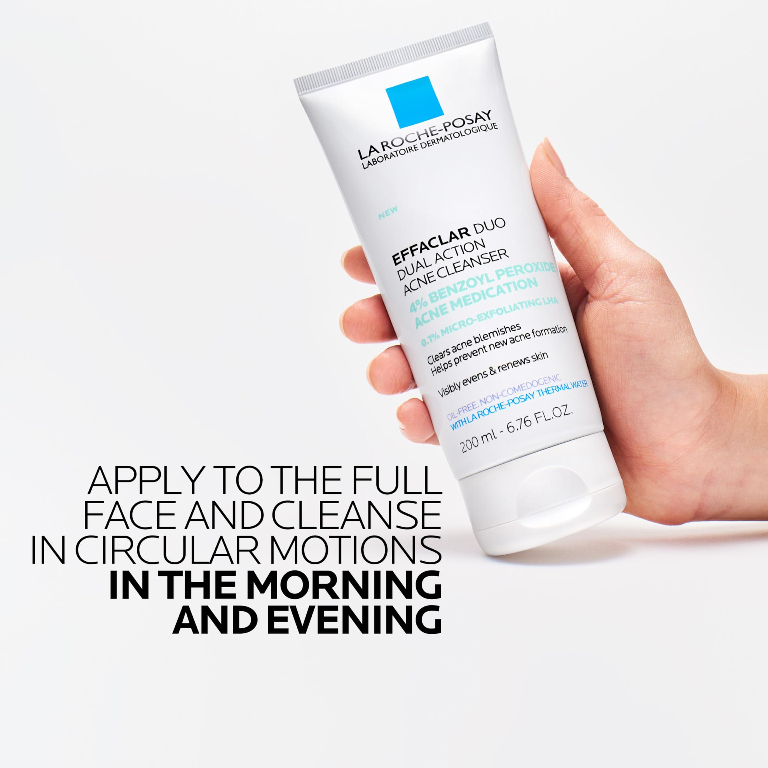 La Roche-Posay Effaclar Dual 4% Benzoyl Peroxide Acne Face Wash 6.76oz | Acne treatment with LHA exfoliant helps clear and prevent blemishes. Paraben free, oil free acne wash.