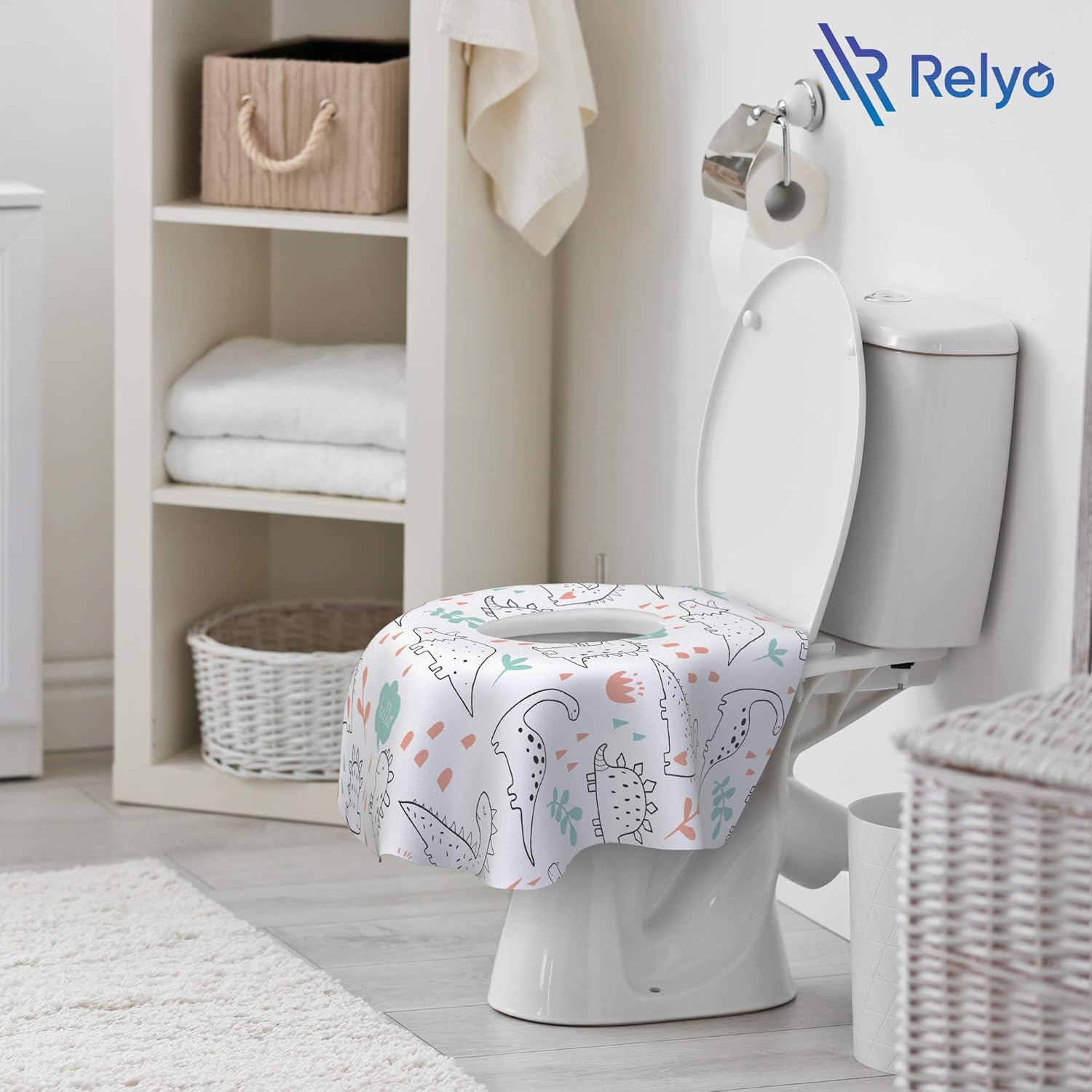 Buy now Toilet Seat Covers Disposable - 20 Pack - Waterproof, Ideal for Kids and Adults – Extra Large, Individually Wrapped for Travel, Toddlers Potty Training in Public Restrooms (Dinosaurs, 20) at indiglob india