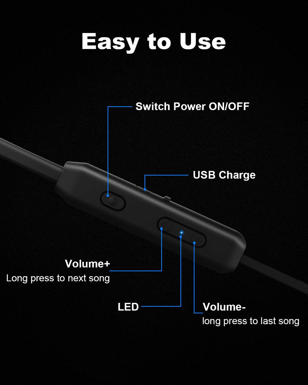Buy now NANAMI Bluetooth Headphones Wireless Earbuds - Sports Magnetic Neckband Wireless Headsets, HiFi Stereo Deep Bass Updated Bluetooth 5.3 Earphones IPX7 Waterproof with Mic for Gym Running 24h Playtime at indiglob india