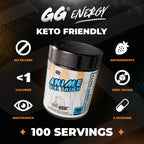 Gamer Supps GG® Energy - Anime Girl Thigh (100 Servings) - Keto Friendly Gaming Energy and Nootropic Blend, Sugar Free + Caffeine + Vitamins + Immune Support, Powder Drink