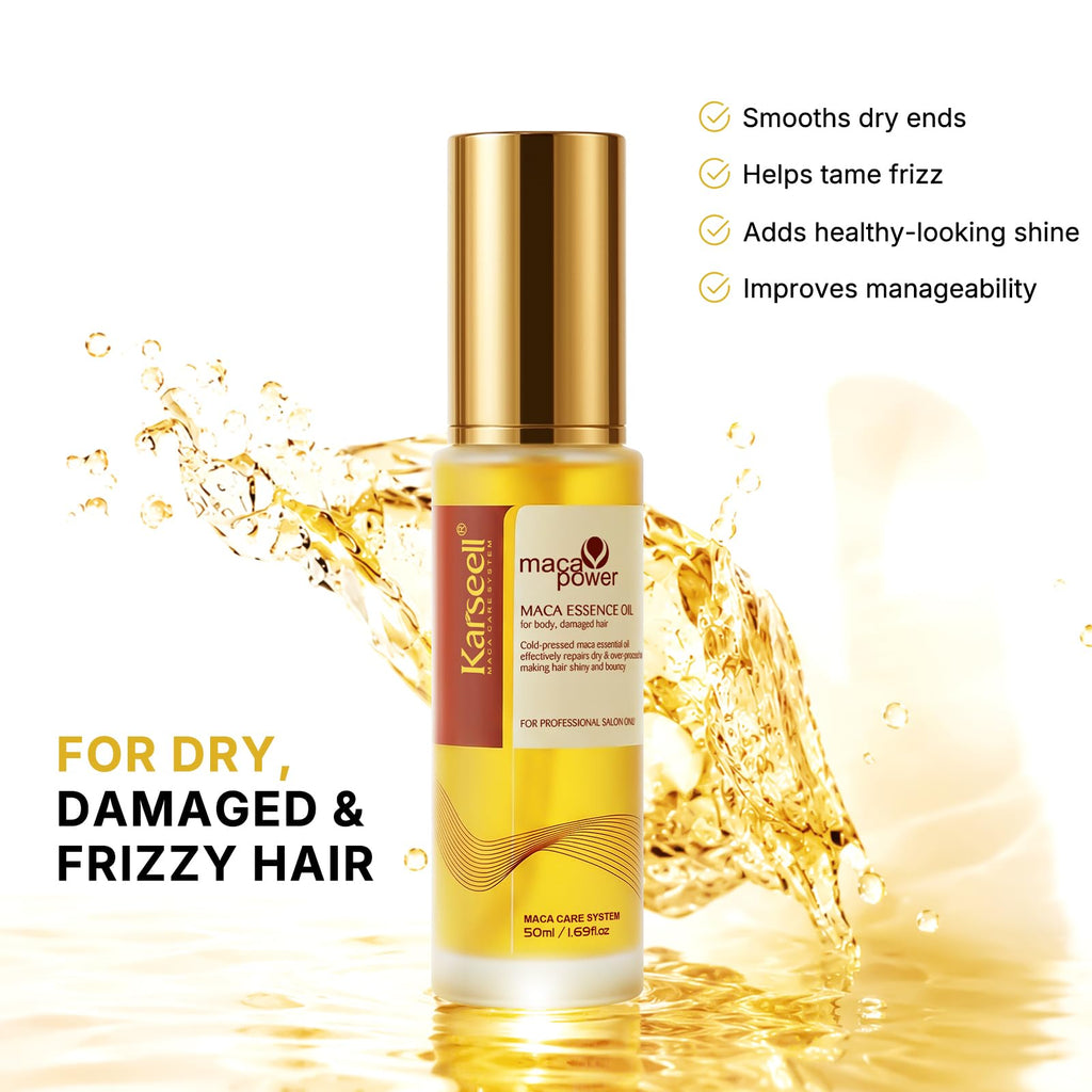 Karseell Moroccan Argan Oil 1.69 floz | for Hair Healing Cold Pressed Weightless Argan Oil Hair Serum for Dry Damaged Hair 50ml