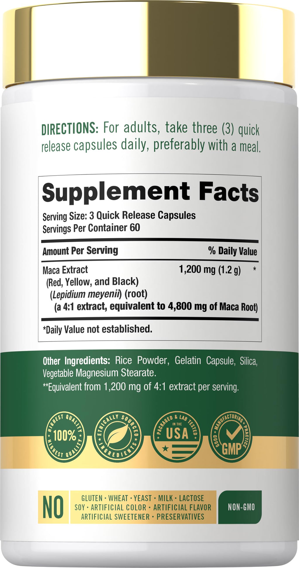 Carlyle Maca Root Capsules for Women & Men | 180 Count