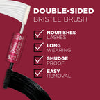 L'Oreal Paris Makeup Double Extend Tubing Mascara, Lengthening 2 Step Mascara, Smudgeproof, Black, Pack of 2