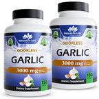 NaturaLife Labs Odorless Garlic – Concentrated 100:1 Garlic Extract with Olive Oil – 150 Softgels – Non-GMO, Gluten-Free
