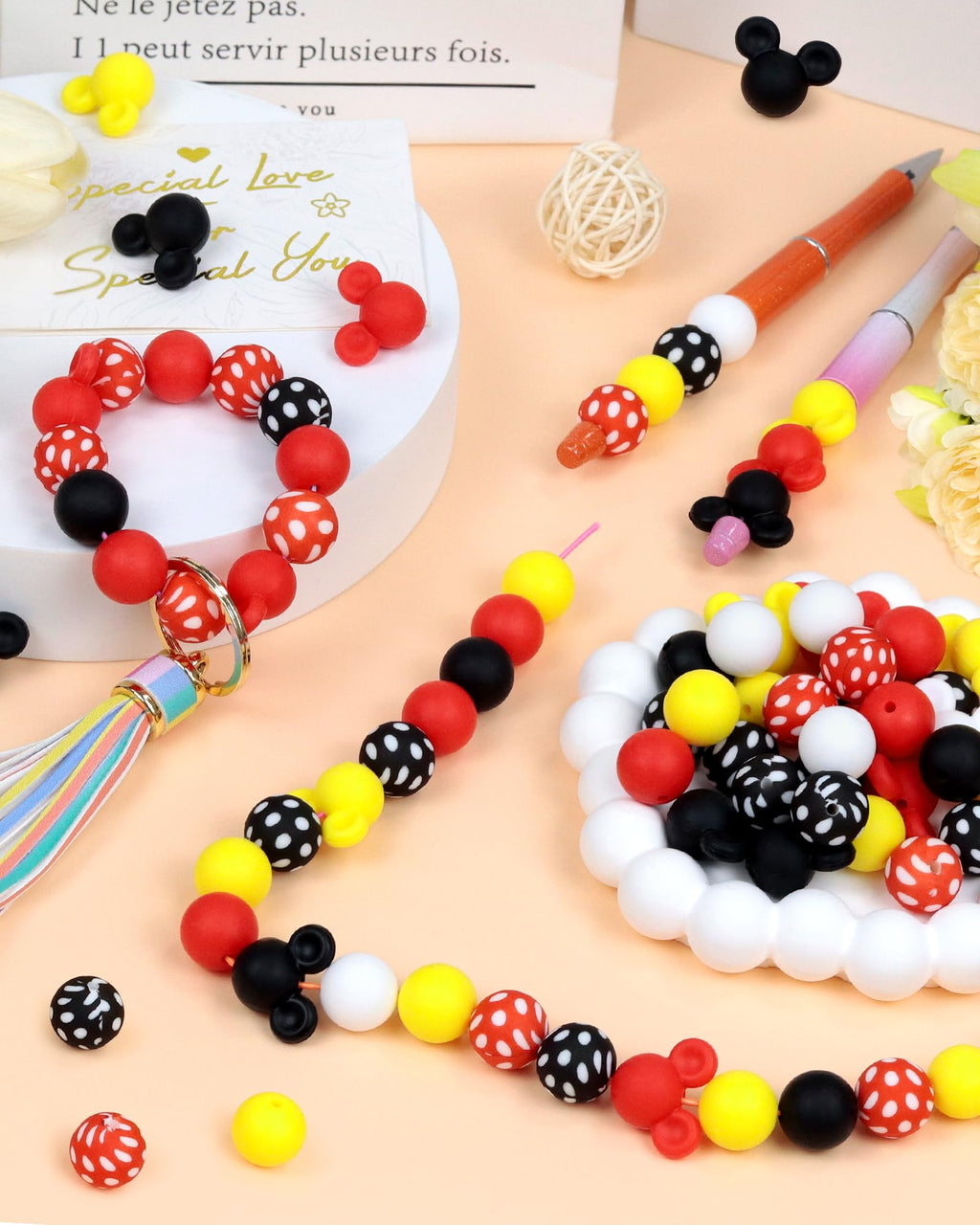 FIVEIZERO 76PCS Mouse Silicone Beads Kit