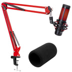 Buy now Microphone Wall Mount Boom Arm - Microphone Wall Mount for Mic holder，Horizontal Mounting Wall，Space Saving Desktop Metal Mic Stand Clamp by SUNMON at indiglob india