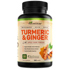 Nature's Base Turmeric and Ginger Supplement with Curcumin, ACV & BioPerine | Joint & Digestive Support, 95% Curcuminoids, Apple Cider Vinegar, Black Pepper Extract for Enhanced Absorption, 240 Capsules
