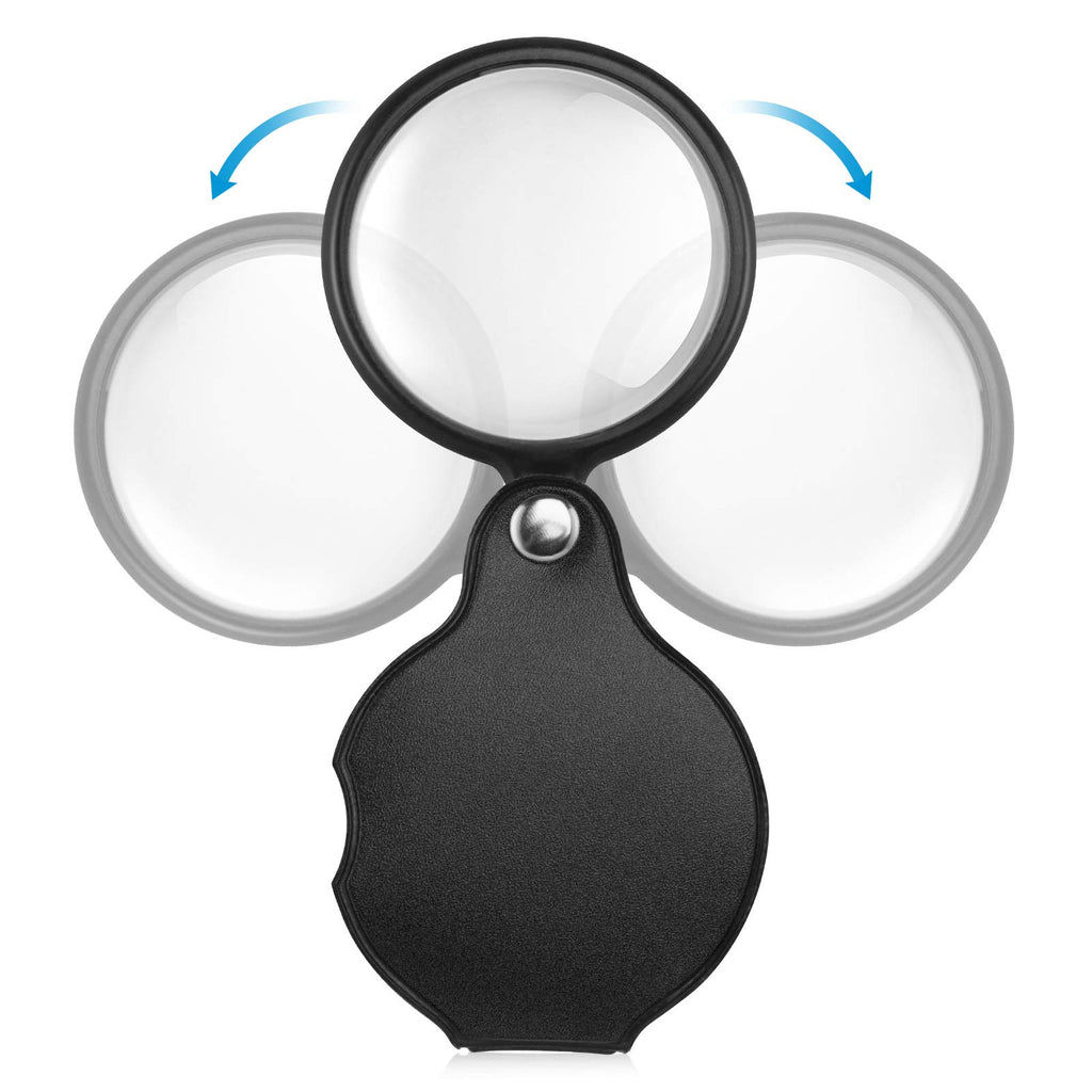 2PCS Small Magnifying Glasses for Kids/Senior, 10X Pocket Magnifier