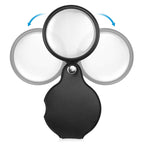 2PCS Small Magnifying Glasses for Kids/Senior, 10X Pocket Magnifier