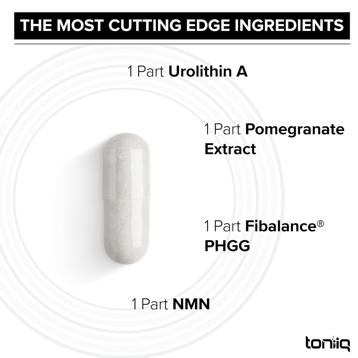 Toniiq 1,500mg 4-in-1 Complex Urolithin A Supplement with 500mg