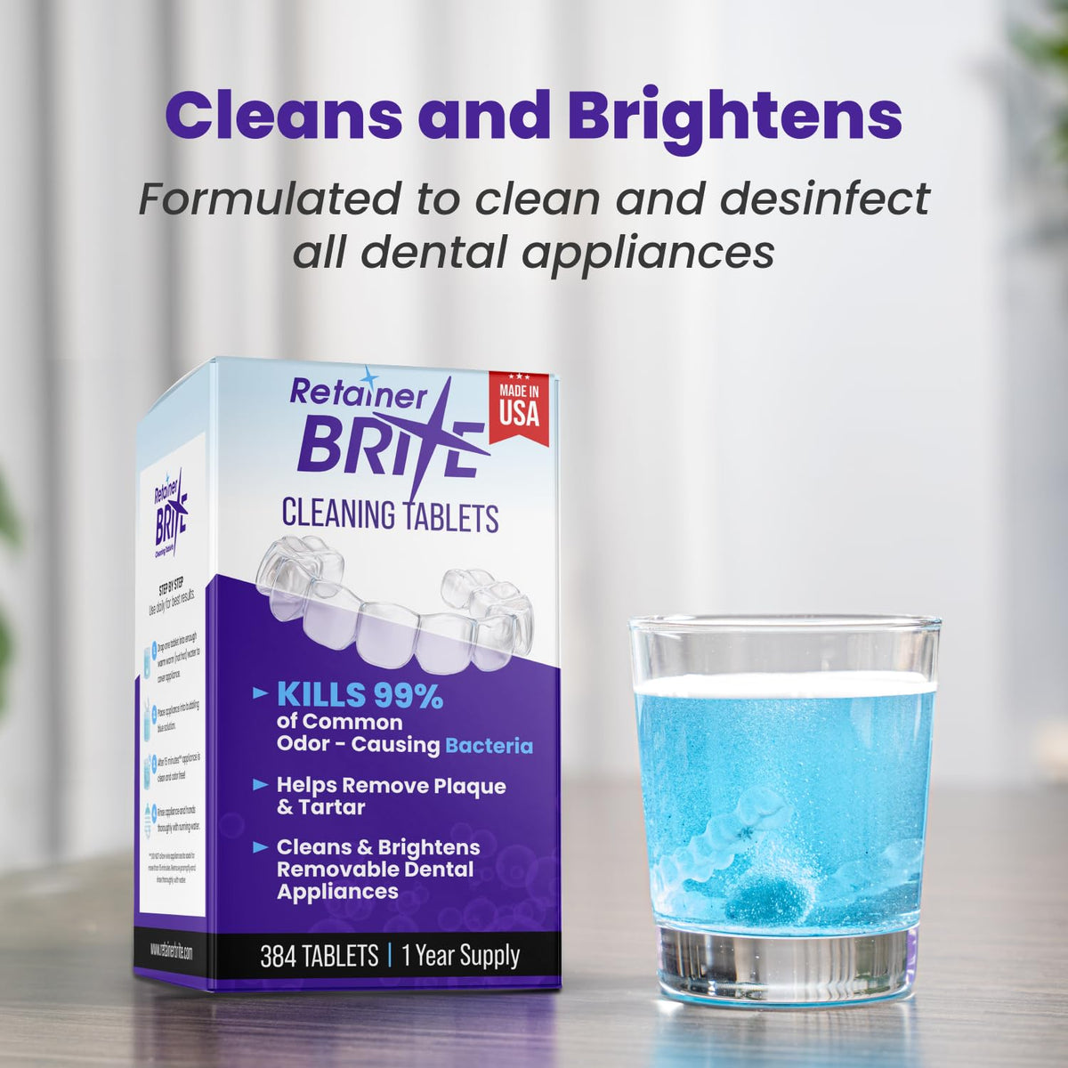 Retainer Brite Retainer brite, 1 year supply, 384 tablets, 384 Count